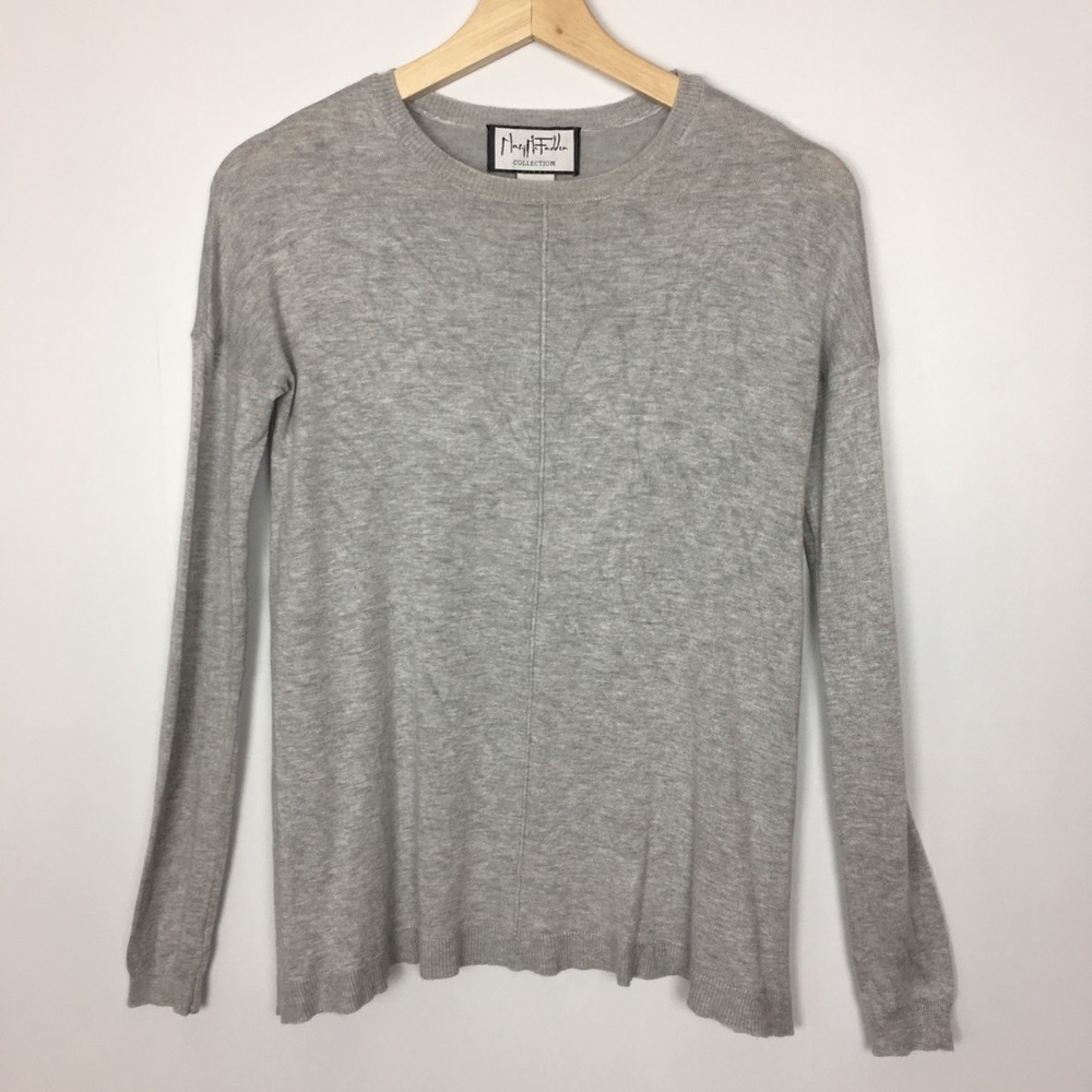 MARY MCFADDEN COLLECTION Crew Neck Sweater Soft Gray Small
